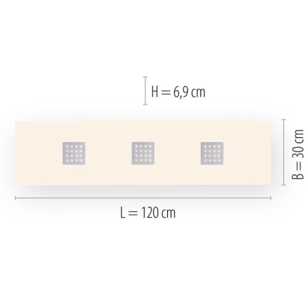 Neuhaus PURE® LED Deckenleuchte PURE Neo, aluminium gebürstet, 120x30cm, dimmbar