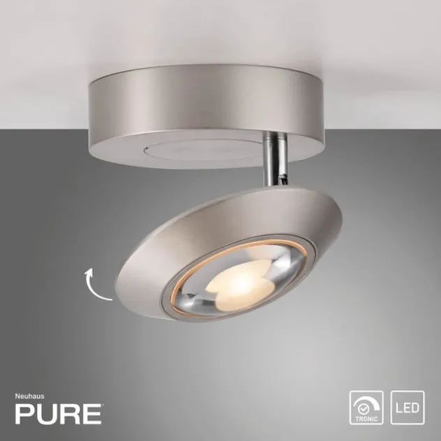 Neuhaus PURE® LED Deckenleuchte PURE Oculis, diamond, Tronicdimmer, dreh+schwenkbar