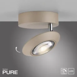 Neuhaus PURE® LED Deckenleuchte PURE Oculis, bronce, Tronicdimmer, dreh+schwenkbar