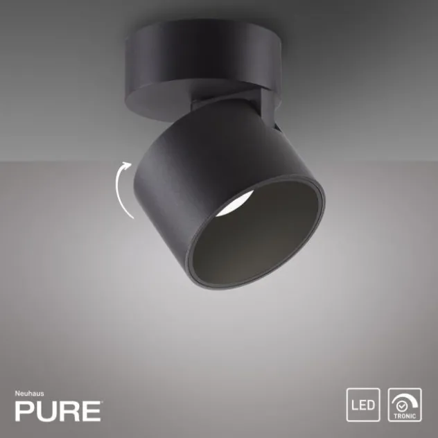 Neuhaus PURE® LED Deckenleuchte PURE Cup, black pearl, dimmbar, dreh- und schwenkbar