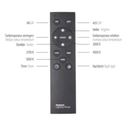 Neuhaus PURE® LED Deckenleuchte PURE LINES ROUND, Eiche geölt, 50 cm, dimmbar
