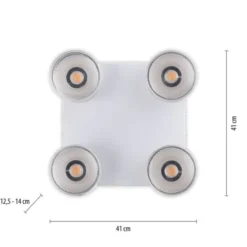 Neuhaus PURE® LED Deckenleuchte PURE Nola weiß 4 flammig drehbar dimmbar
