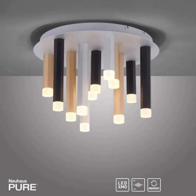 Neuhaus PURE® LED-Deckenleuchte PURE Gemin, Aluminium gebürstet, puristisches Design