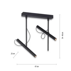 Neuhaus PURE® LED Deckenleuchte PURE Tutua, 2-flammig, schwarz, drehbar