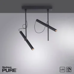 Neuhaus PURE® LED Deckenleuchte PURE Tutua, 2-flammig, schwarz, drehbar