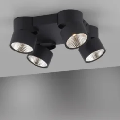 Neuhaus PURE® LED Deckenleuchte PURE Nola, schwarz, 4-flammig, drehbar, dimmbar