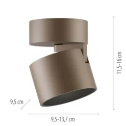 Neuhaus PURE® LED Deckenleuchte PURE Cup, bronce, dimmbar, dreh- und schwenkbar