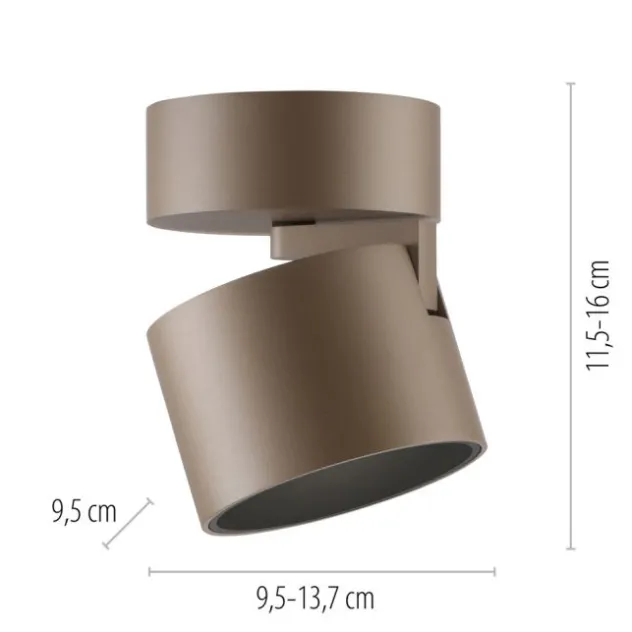 Neuhaus PURE® LED Deckenleuchte PURE Cup, bronce, dimmbar, dreh- und schwenkbar