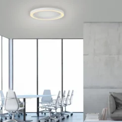 Neuhaus PURE® LED Deckenleuchte PURE Lines Round, snow ,dimmbar, Funk-FB,