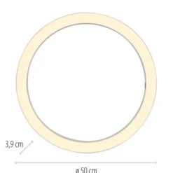 Neuhaus PURE® LED Deckenleuchte PURE Lines Round, snow ,dimmbar, Funk-FB,