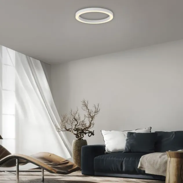 Neuhaus PURE® LED Deckenleuchte PURE Lines Round, snow ,dimmbar, Funk-FB,