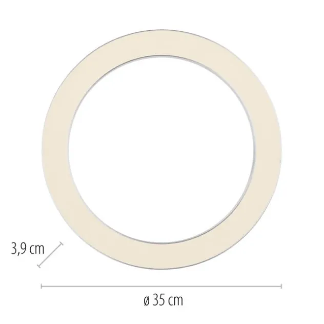 Neuhaus PURE® LED Deckenleuchte PURE Lines Round, diamond (alu), 35 cm, dimmbar