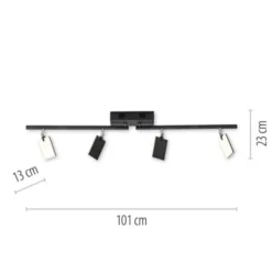 Neuhaus PURE® LED Deckenstrahler PURE Mira, black pearl, 4-flammig, dimmbar, CCT