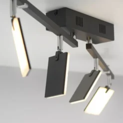 Neuhaus PURE® LED Deckenstrahler PURE Mira, black pearl, 4-flammig, dimmbar, CCT
