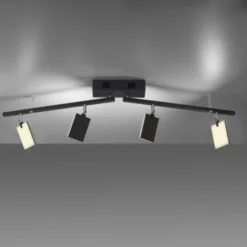 Neuhaus PURE® LED Deckenstrahler PURE Mira, black pearl, 4-flammig, dimmbar, CCT