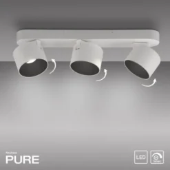 Neuhaus PURE® LED Deckenstrahler PURE Cup, snow, 3-flammig, dreh und schwenkbar