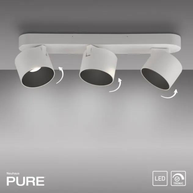 Neuhaus PURE® LED Deckenstrahler PURE Cup, snow, 3-flammig, dreh und schwenkbar