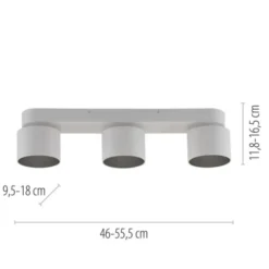 Neuhaus PURE® LED Deckenstrahler PURE Cup, snow, 3-flammig, dreh und schwenkbar
