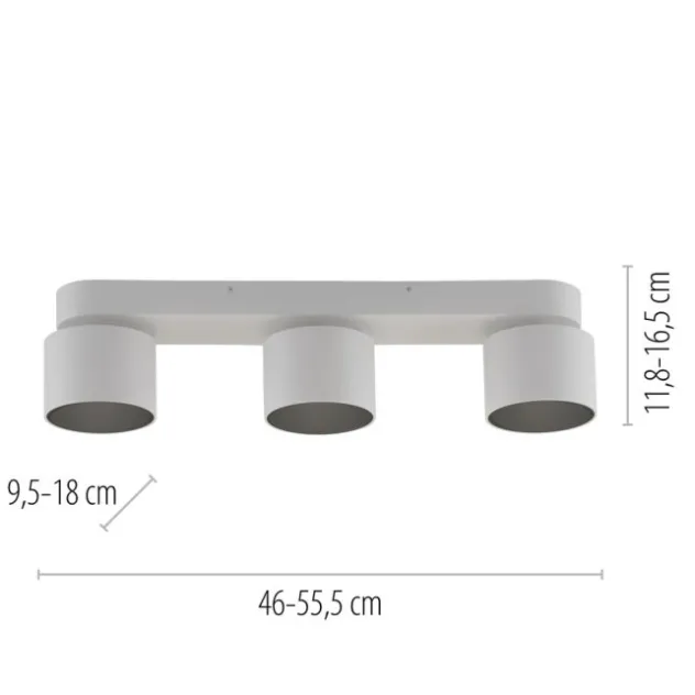 Neuhaus PURE® LED Deckenstrahler PURE Cup, snow, 3-flammig, dreh und schwenkbar