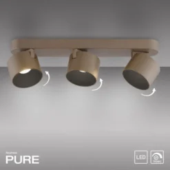 Neuhaus PURE® LED Deckenstrahler PURE Cup, bronce, 3-flammig, dreh und schwenkbar