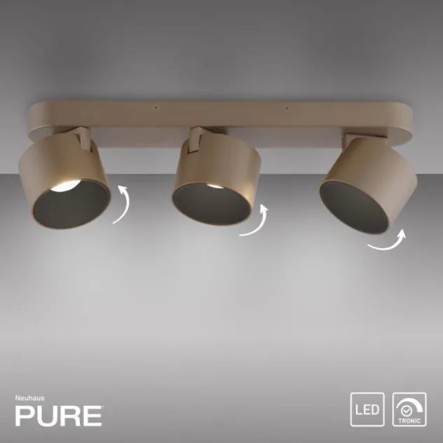 Neuhaus PURE® LED Deckenstrahler PURE Cup, bronce, 3-flammig, dreh und schwenkbar