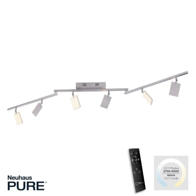 Neuhaus PURE® LED Deckenstrahler PURE Mira, diamond (alu), 6-flammig, dimmbar, CCT