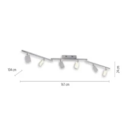 Neuhaus PURE® LED Deckenstrahler PURE Mira, diamond (alu), 6-flammig, dimmbar, CCT