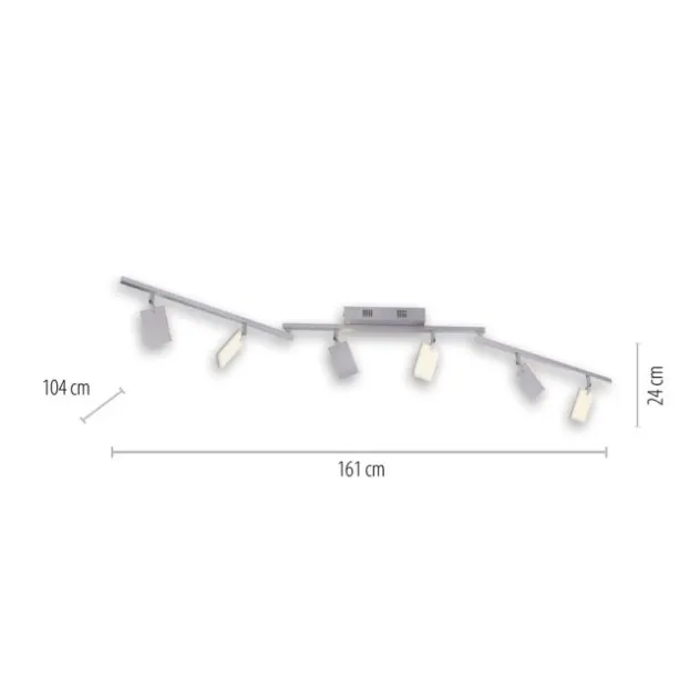 Neuhaus PURE® LED Deckenstrahler PURE Mira, diamond (alu), 6-flammig, dimmbar, CCT