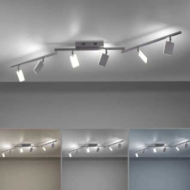 Neuhaus PURE® LED Deckenstrahler PURE Mira, diamond (alu), 6-flammig, dimmbar, CCT