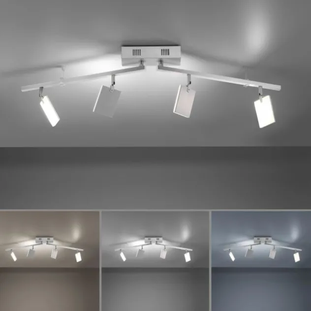 Neuhaus PURE® LED Deckenstrahler PURE Mira, diamond (alu), 4-flammig, dimmbar CCT