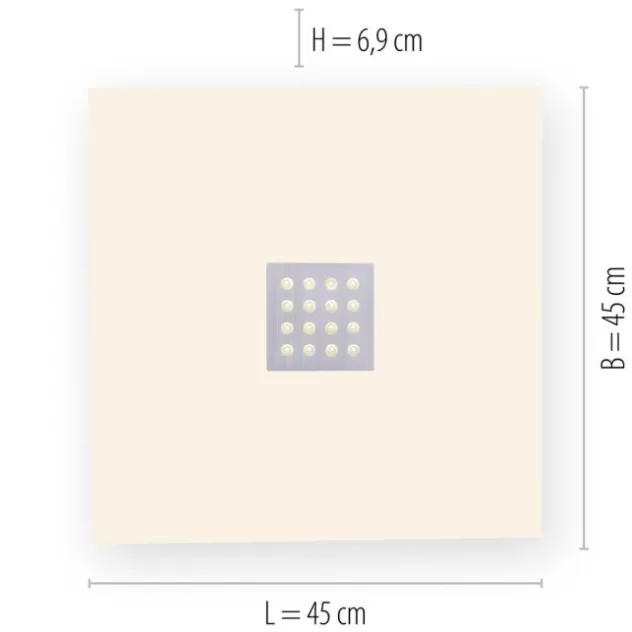Neuhaus PURE® LED-Panel PURE Neo, Alu, 45x45cm, CCT, Fernbedienung