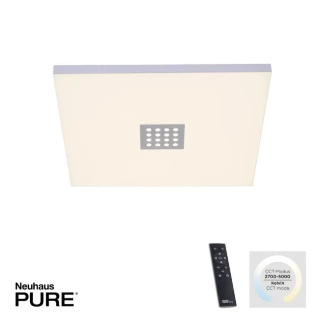 Neuhaus PURE® LED-Panel PURE Neo, Alu, 45x45cm, CCT, Fernbedienung