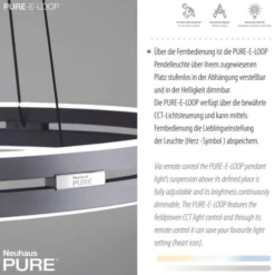 Neuhaus PURE® LED Pendelleuchte PURE E-Loop mystic grey (grau)