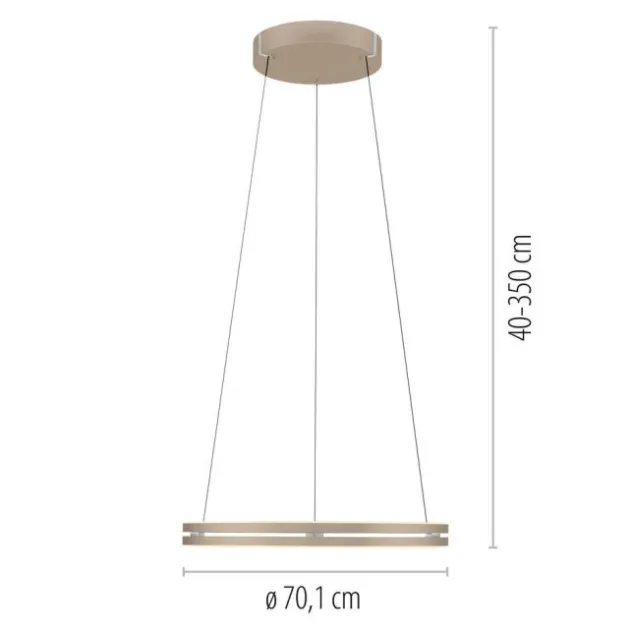 Neuhaus PURE® LED Pendelleuchte PURE E-Loop, bronce