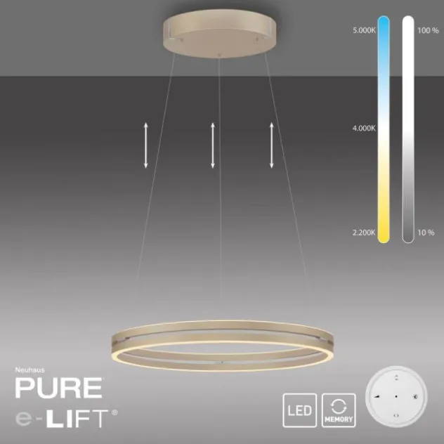 Neuhaus PURE® LED Pendelleuchte PURE E-Loop, bronce