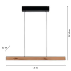 Neuhaus PURE® LED Pendelleuchte PURE E-Motion oak/black pearl