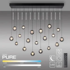 Neuhaus PURE® LED Pendelleuchte PURE Popup, mystic grey, 19-flammig