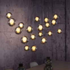 Neuhaus PURE® LED Pendelleuchte PURE Popup, mystic grey, 19-flammig