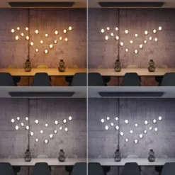 Neuhaus PURE® LED Pendelleuchte PURE Popup, mystic grey, 19-flammig