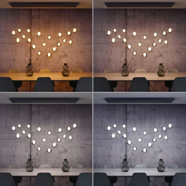 Neuhaus PURE® LED Pendelleuchte PURE Popup, mystic grey, 19-flammig
