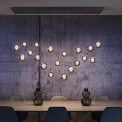 Neuhaus PURE® LED Pendelleuchte PURE Popup, mystic grey, 19-flammig