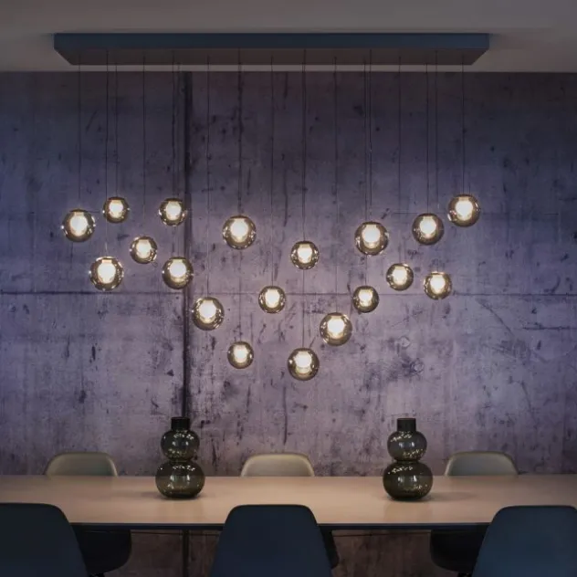 Neuhaus PURE® LED Pendelleuchte PURE Popup, mystic grey, 19-flammig