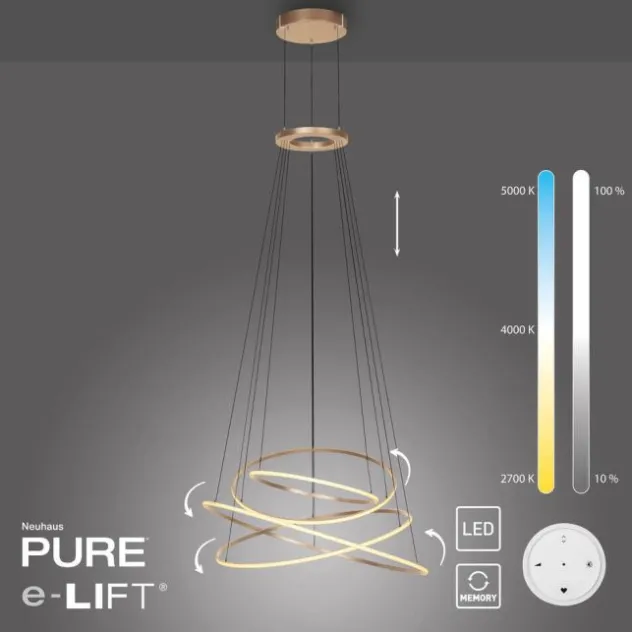 Neuhaus PURE® LED Pendelleuchte PURE Flying Rings,bronce