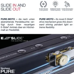 Neuhaus PURE® LED Pendelleuchte PURE Moto e-SLIDE® diamond (alu)