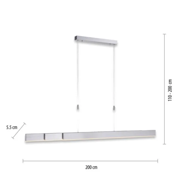 Neuhaus PURE® LED Pendelleuchte PURE Moto e-SLIDE® diamond (alu)