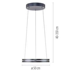 Neuhaus PURE® LED Pendelleuchte PURE E-Loop mystic-grey (grau)