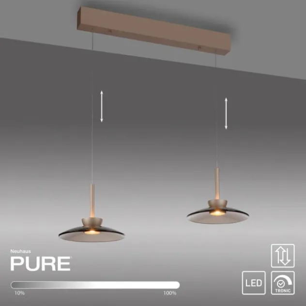 Neuhaus PURE® LED Pendelleuchte Pure Moon, bronce, höhenverstellbar, dimmbar