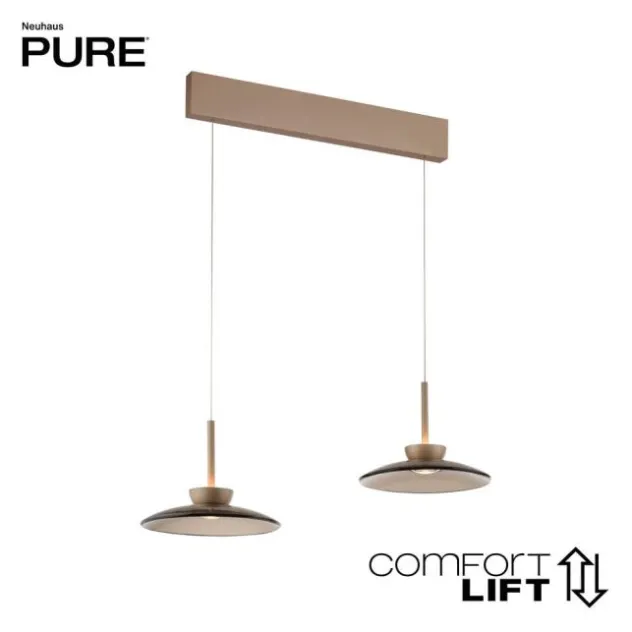 Neuhaus PURE® LED Pendelleuchte Pure Moon, bronce, höhenverstellbar, dimmbar