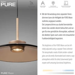 Neuhaus PURE® LED Pendelleuchte Pure Moon, bronce, höhenverstellbar, dimmbar