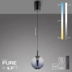 Neuhaus PURE® LED Pendelleuchte PURE Infinity mystic grey, Comfort Lift Funktion